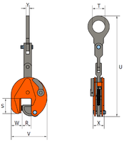 Vertikální svěrka VEMPW-H 4,5t, Extra-Hart, 0-45 mm - 2/4