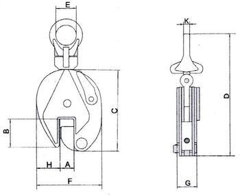 Vertikální svěrka CBG 3 t, 0-30 mm - 2